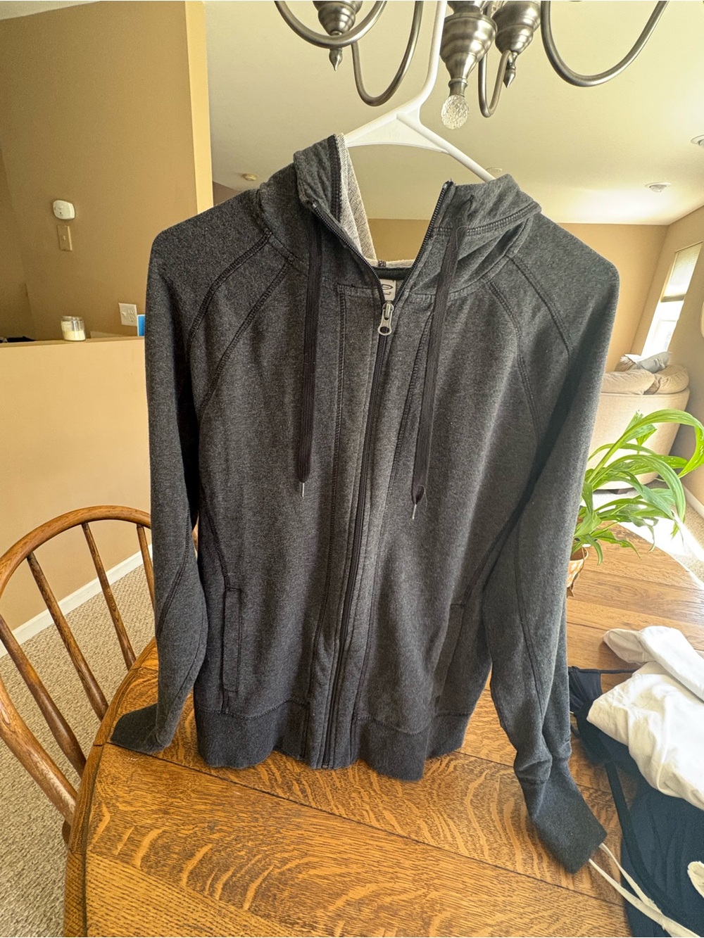 3/$5 Boys Champion Dark Gray Zip Up Hoodie 
Size L